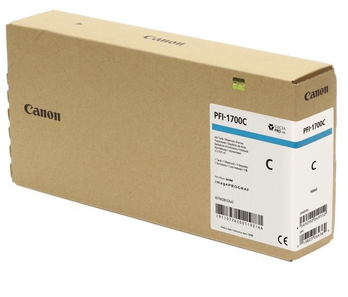 Картридж Canon PFI-1700C (0776C001), голубой Картридж Canon PFI-1700C (0776C001), голубой
