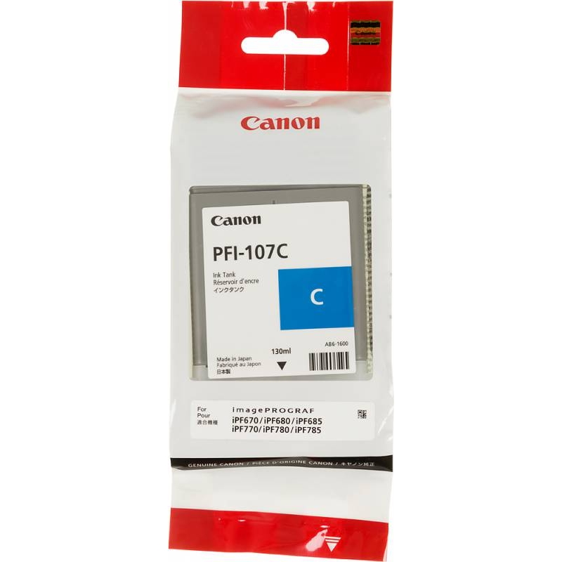 Картридж Canon PFI-107C (6706B001), голубой Картридж Canon PFI-107C (6706B001), голубой