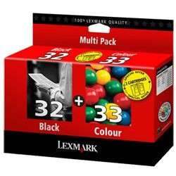 Набор картриджей Lexmark 80D2951 №32/№33, черный и цветной Набор картриджей Lexmark 80D2951 №32/№33, черный и цветной