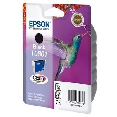 Картридж Epson T0801 (C13T08014011), черный Картридж Epson T0801 (C13T08014011), черный