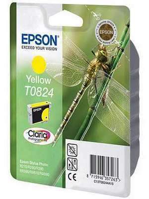 Картридж Epson T0824 (C13T11244A10), желтый Картридж Epson T0824 (C13T11244A10), желтый