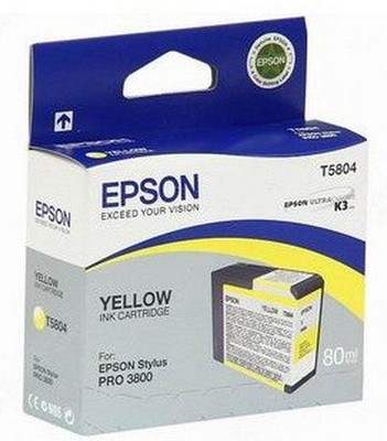 Картридж Epson T5804 (C13T580400), желтый Картридж Epson T5804 (C13T580400), желтый