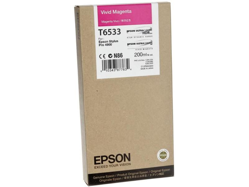 Картридж Epson T6533 (C13T653300), пурпурный Картридж Epson T6533 (C13T653300), пурпурный