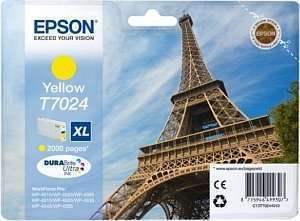 Картридж Epson T7024 (C13T70244010), желтый Картридж Epson T7024 (C13T70244010), желтый