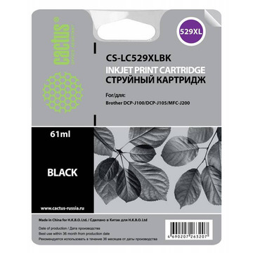 Картридж Cactus CS-LC529XLBK, черный Картридж Cactus CS-LC529XLBK, черный
