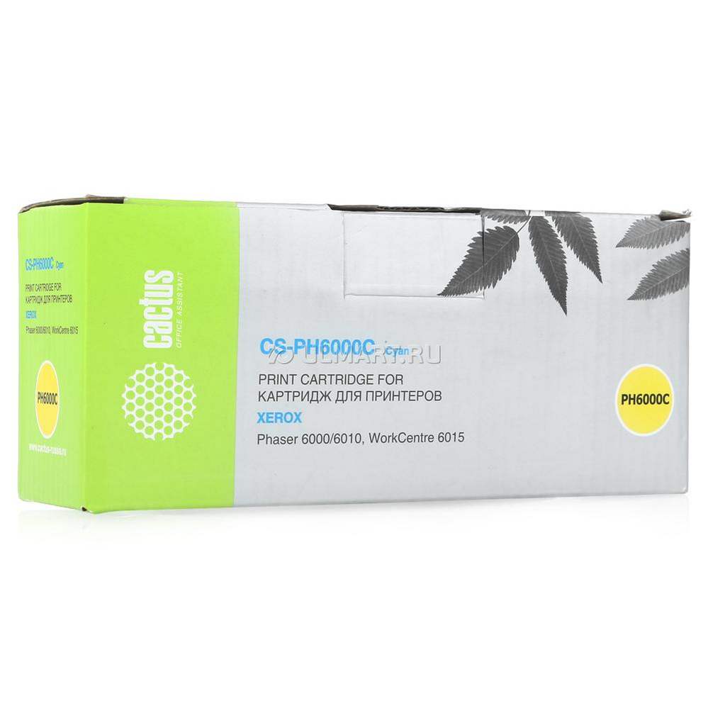 Картридж Cactus CS-PH6000C, голубой Картридж Cactus CS-PH6000C, голубой