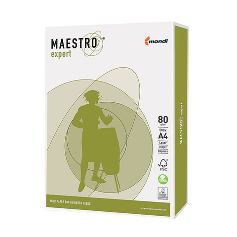 A4 Офисная Бумага Mondi Maestro EXPERT (А4,80г,168%CIE), 500 листов, класс: A4 Офисная Бумага Mondi Maestro EXPERT (А4,80г,168%CIE), 500 листов, класс: